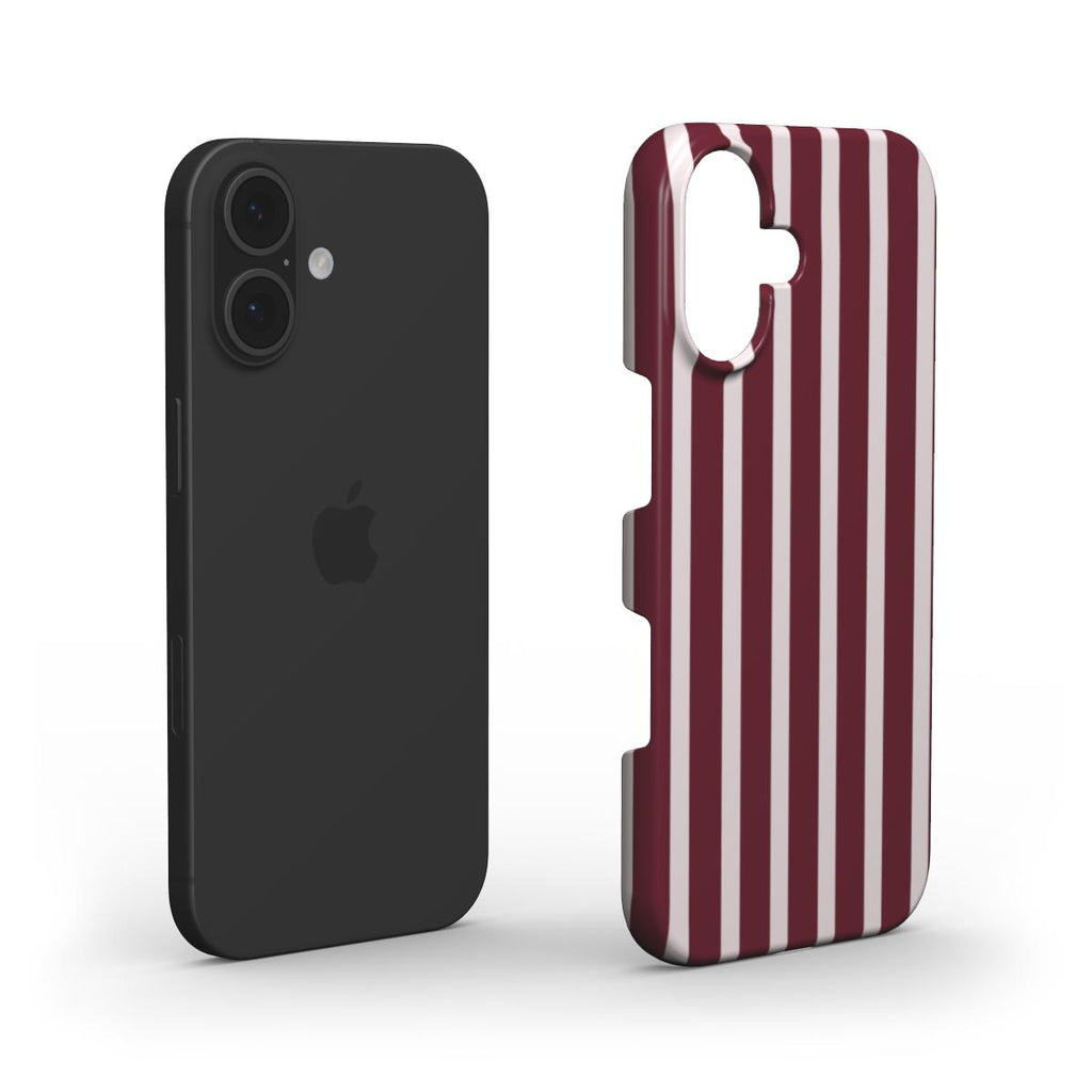 Burgundy Stripe - Snap