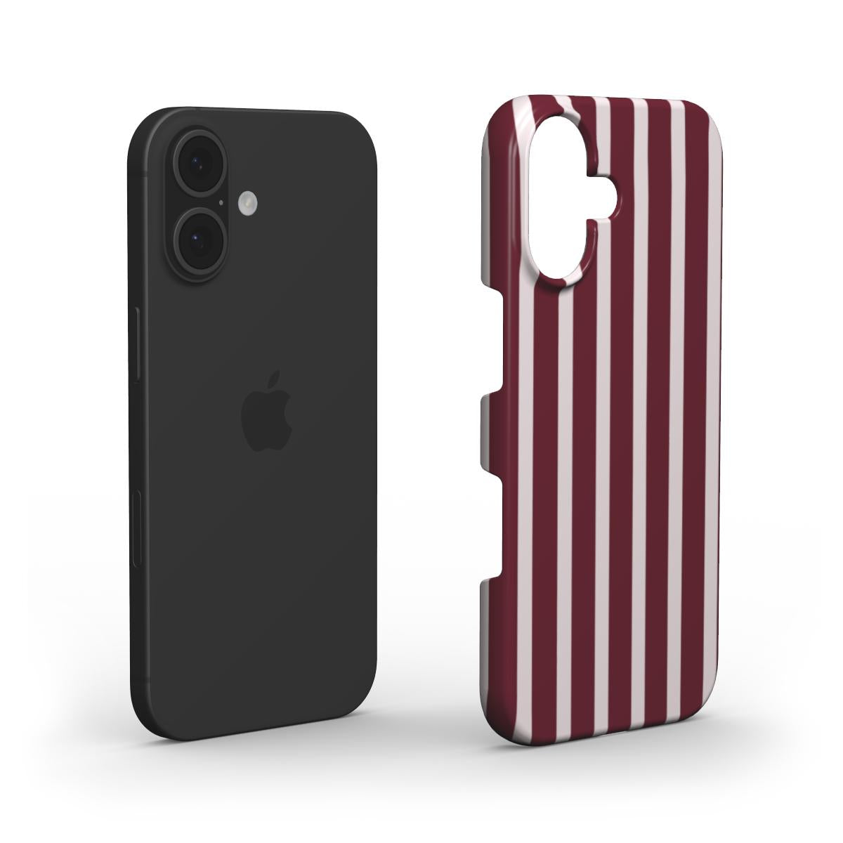 Burgundy Stripe - Snap