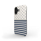 Stripe Dots Navy - Snap