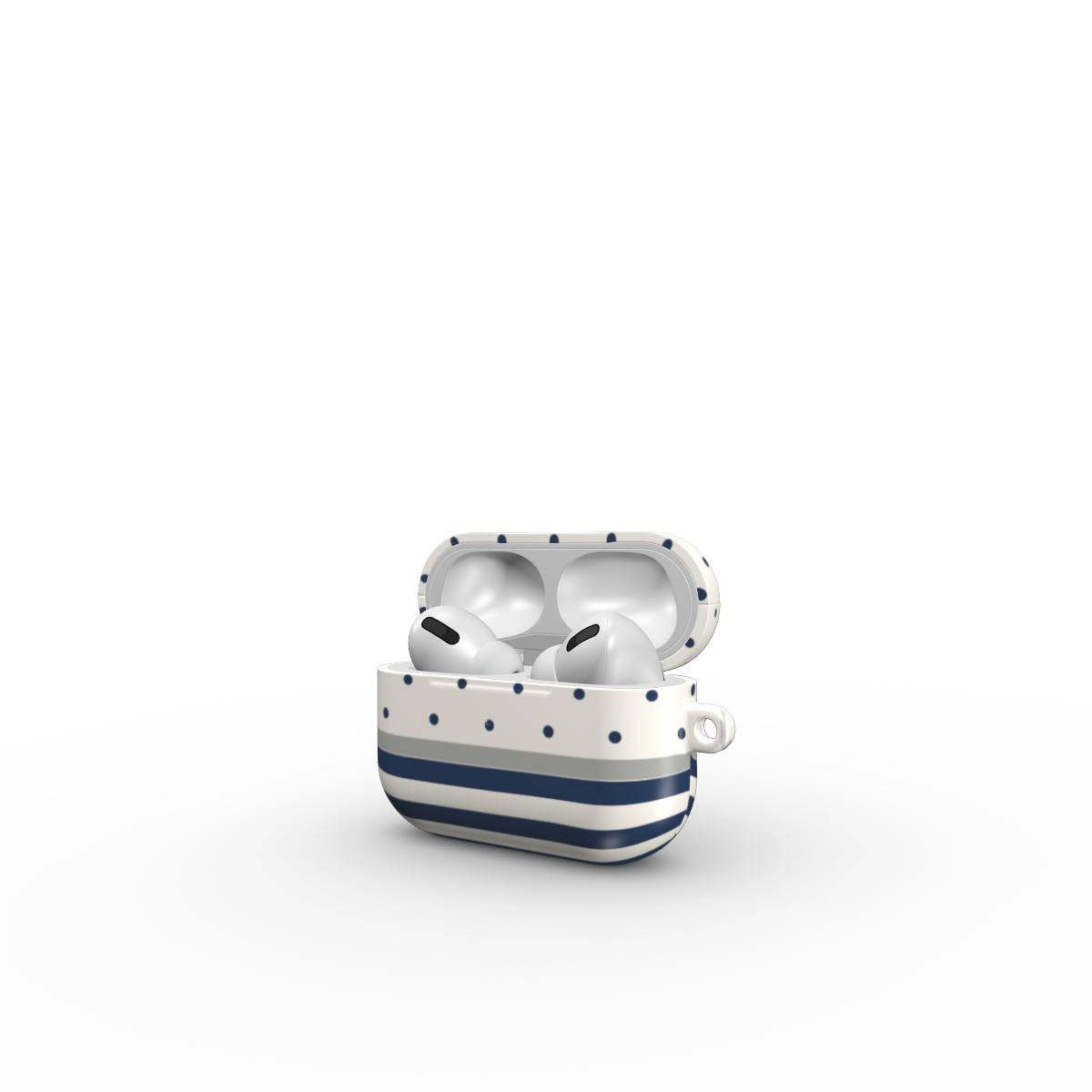 Stripe Dots Navy - AirPods Case