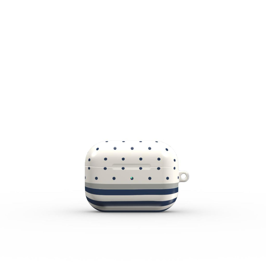 Stripe Dots Navy - AirPods Case