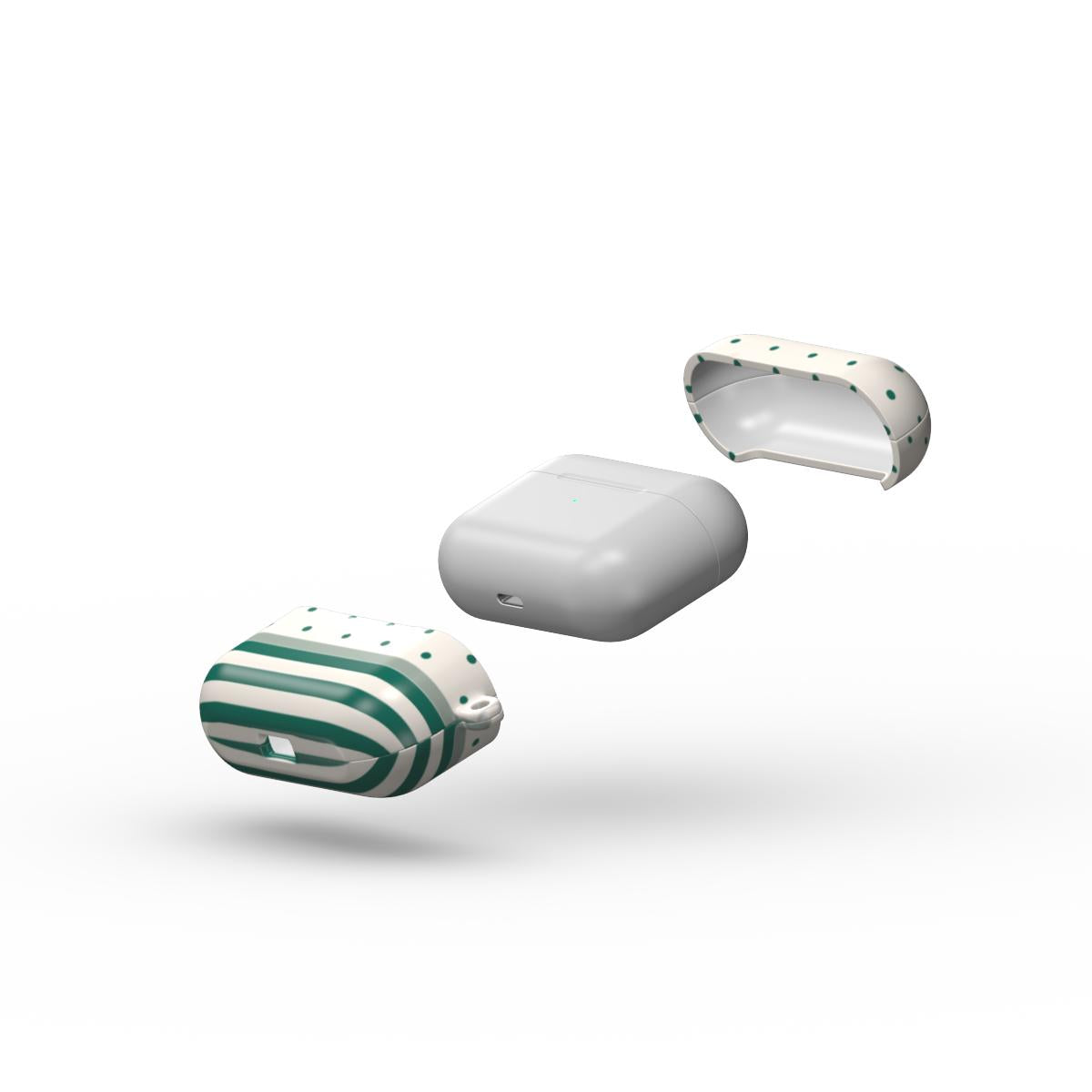 Stripe Dots Emerald - AirPods Case