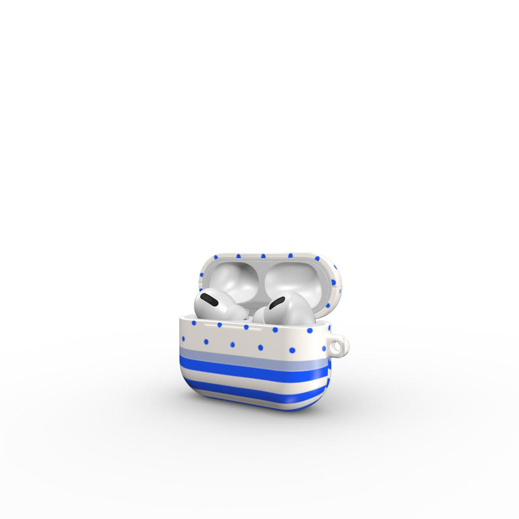 Stripe Dots Cobalt - AirPods Case