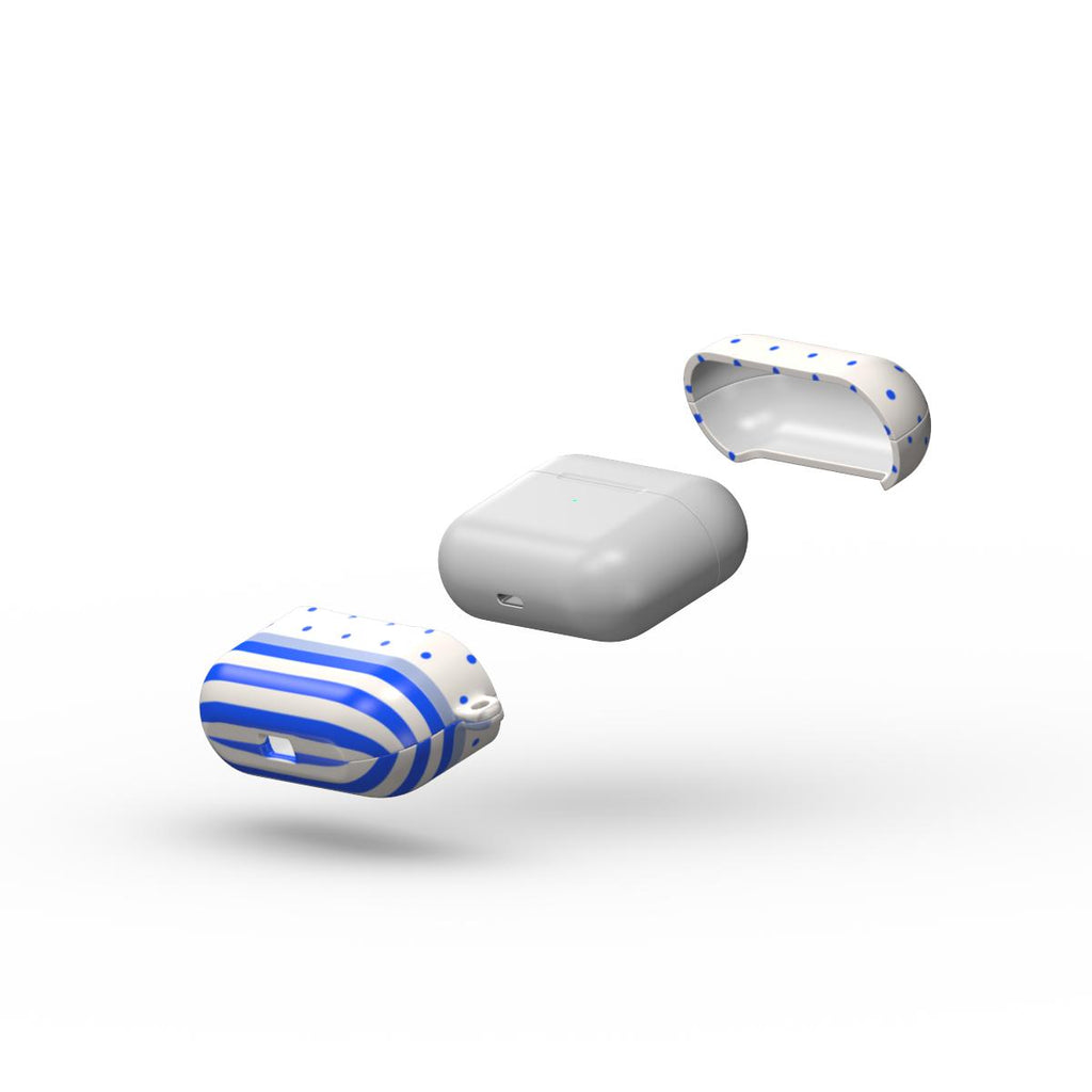 Stripe Dots Cobalt - AirPods Case